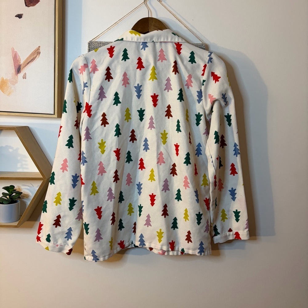 Hanna Andersson Multicolor Tree Pajama Top 14-16 - Picture 2 of 4
